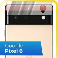 Защитное стекло на камеру телефона Google Pixel 6 / Противоударное стекло для задней камеры смартфона Гугл Пиксель 6 / Прозрачное