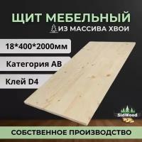 Мебельный щит 18х400х2000 сорт АВ ХВ