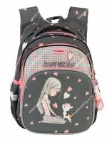 Nukki Школьный рюкзак NUK21-NG001-1 антрацитовый; светло-розовый девочки