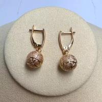 Серьги-подвески с золотистыми шариками, Xuping Jewelry