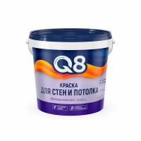 Краска для стен и потолка водно-дисперсионная Formula Q8, матовая, белая, 1,4 кг