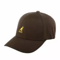 Бейсболка KANGOL арт. 8650BC Wool Flexfit Baseball (коричневый / желтый), размер 56