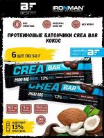 Ironman, Crea bar с креатином, 6х50г (кокос (в шоколаде))