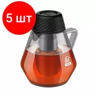 Комплект 5 штук, Чайник заварочный Vitax стекло 800мл Fast Tea VX-3342