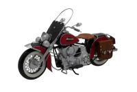 Модель ретро мотоцикла HARLEY-DAVIDSON FL OHV 45O V-TWIN 1952 г, длина 40 см, металл