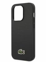 Lacoste для iPhone 14 Pro Max чехол PC/TPU&PVC Iconic Petit Pique logo Hard Black (MagSafe)