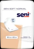 Пеленки гигиенические SENI SOFT NORMAL 90 x 60 cм, 5 шт./уп. (Егорьевск)