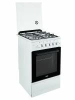 Кухонная плита MIU 5010 ERP ГК LUX белая 50 см, газовая с электрической духовкой, газ-контроль, электроподжиг, 3 режима духовки