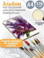 Альбом для рисования акварелью Абстракция акварель