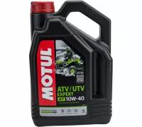 Синтетическое моторное масло Motul ATV-UTV Expert 4T 10W40, 4 л, 1 шт