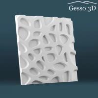 Гипсовая панель Gesso 3D "Кратер" 500x500x25 мм, Упаковка 1 шт, 0.25 м2