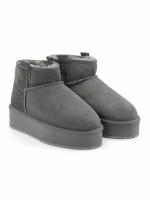 Женские полусапоги из овчины угги EMU Australia Foy Flatform Micro W13073 серый 38 EU