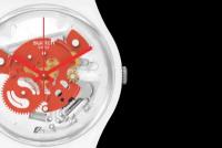 Наручные часы swatch, красный, белый