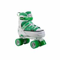 Раздвижные ролики-квады HUDORA Roller Skates, зеленый 22078