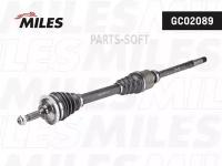 MILES GC02089 Привод в сборе PEUGEOT 206 1.1-1.6 98- прав. (ABS)