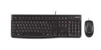 Клавиатура+мышь проводная Logitech, чёрная, кнопок мыши - 3 шт, оптическая светодиодная, USB