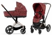 Коляска 2 в 1 Cybex PRIAM IV FE Rockstar (рама rose gold)