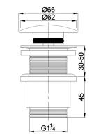 Донный клапан для раковины Cezares CZR-SC-Bi белый