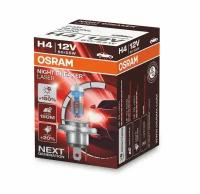 Лампа галогенная OSRAM H4 60/55W P43t+150% Night Breaker Laser 4050K 12V, 64193NL