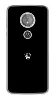 Силиконовый чехол на Motorola Moto E5 / Моторола Мото Е5 Белая корона на черном фоне