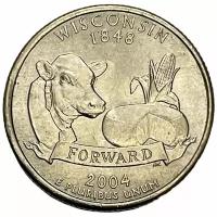 США 25 центов (1/4 доллара) 2004 г. (Квотеры 50 штатов - Висконсин) (P) (CN)
