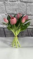 Букет тюльпанов 7шт, цвет темно-розовый