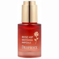 Осветляющая сыворотка для лица с маслом шиповника Deoproce Rose Hip Whitening Ampoule