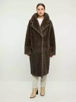 Пальто ALEF, размер 54, коричневый