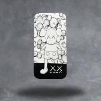 Чехол LUXO "KAWS" для iPhone 13 Pro Max, белый, мягкий на ощупь, со светящимся рисунком