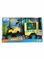 Модель машины - MAISTO Monster Transport 4x4, c фигуркой Морского Чудовища, со звуком