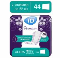 Урологические прокладки iD Premium Ultra, 2 уп. по 22 шт