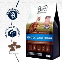 GINA Classic Беззерновой Утка и Лосось сухой Супер-Премиум корм для кошек (Grain Free Cat Duck&Salmon) 3 кг