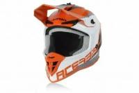 Мотошлем кроссовый взрослый Acerbis LINEAR Orange/White, M