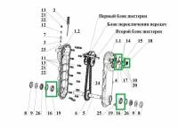 Сальник редуктора мотоблока Авангард, комплект 4шт