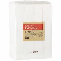 Спонжи косметические из 100% хлопка The Saem Care Plus Everyday Cotton Puff, 1200 шт