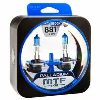 Галогенные автолампы MTF Light серия PALLADIUM Н27(881), 12V, 27W, комплект 2 лампы