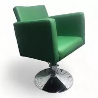 Парикмахерское кресло "Сири", Зеленый, Гидравлика диск