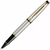 Ручка роллер Waterman Expert Stainless Steel GT, цвет чернил: черный