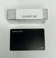 Бесконтактные смарт-карты доступа "MF50 Black" от "Globalcards" - 25 штук в упаковке