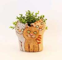 Котята милые кашпо, ваза