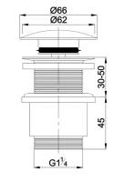 Донный клапан для раковины Cezares CZR-SC-01 хром