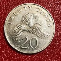 Монета Сингапур 20 центов 1986 год #6-5