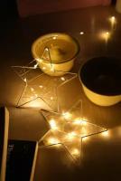 Гирлянда Штора с декором звезды SXLT Company, золотой холодный свет, 0,7х3м