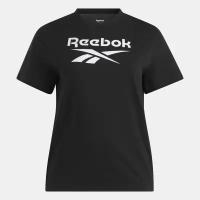 Футболка Reebok для женщин, Размер:S, Цвет:черный, Модель:REEBOK IDENTITY BIG LOGO TEE IN