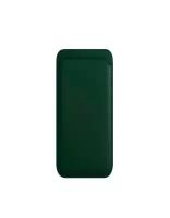 Картхолдер MagSafe для iPhone кожаный чехол-бумажник "Зелёный-Лес"