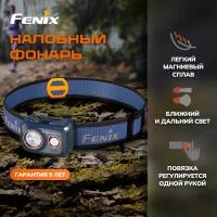 Налобный фонарь светодиодный аккумуляторный Fenix HL32R-T 800 Lumen Blue