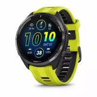 GARMIN Forerunner 965 черные, темно-серый DLC титановый безель, с желто-черным ремешком (010-02809-12)