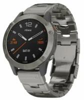 Garmin Fenix 6 Sapphire Titanium Gray with Titanium Strap and Ember Orange Strap 010-02158-23