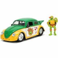 Набор Hollywood Rides Машинка с Фигуркой Jada Toys 2.75"+1:24 Hollywood Rides TMNT HWR VW Drag Beetle w/ Michelangelo Figure 33741