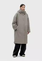 Пальто утепленное из экокожи (Серый), XXS